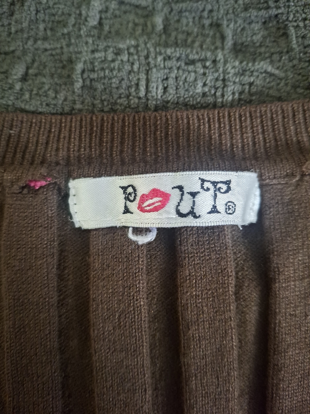 Pout Brown & Pink Ribbed Striped Long-Sleeve Sweater - Picture 2 of 2